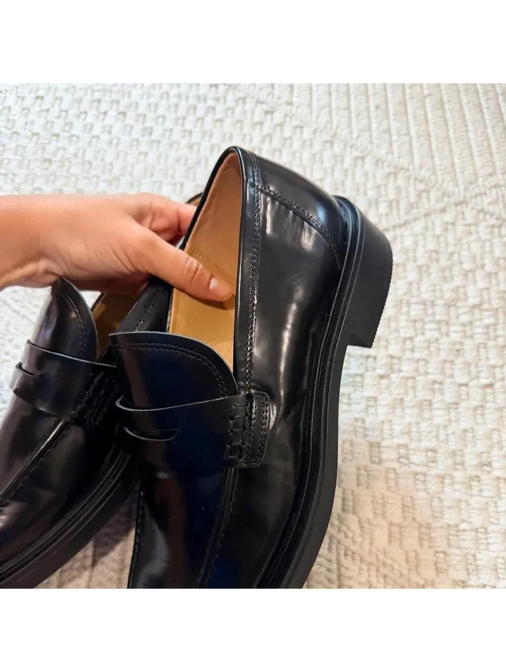 Tony Bianco Cherish Loafer in Black Hi Shine